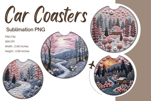 3D Christmas Tree Embroidery Car Coaster Review