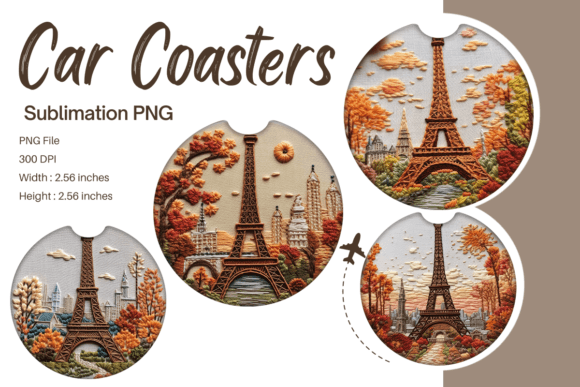 3D Eiffel Tower Embroidery Car Coaster Review
