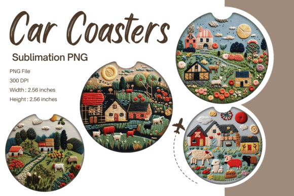 3D Farm House Car Coaster PNG Review