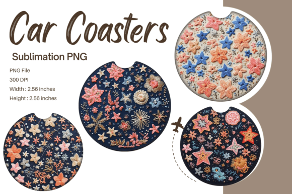 3D Flower Star Embroidery Car Coaster Review