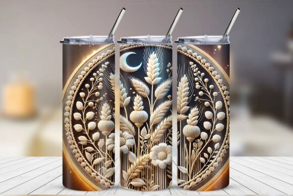 3D Grain Embroidery Tumbler Design Wrap Review