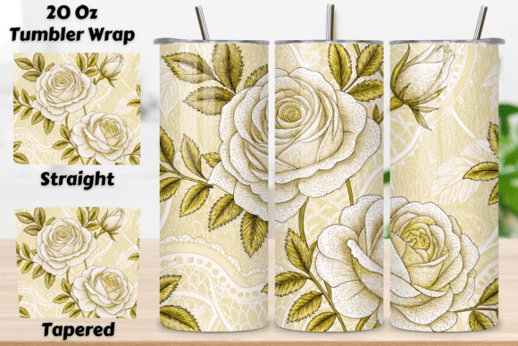 3D Lace Embroidery Rose Seamless Tumbler Review