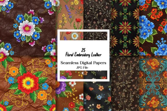 Floral Embroidery Leather Texture Review