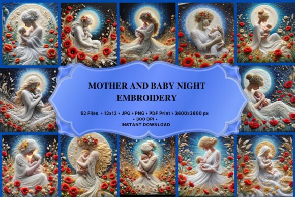 Mother and Baby Night Embroidery Review