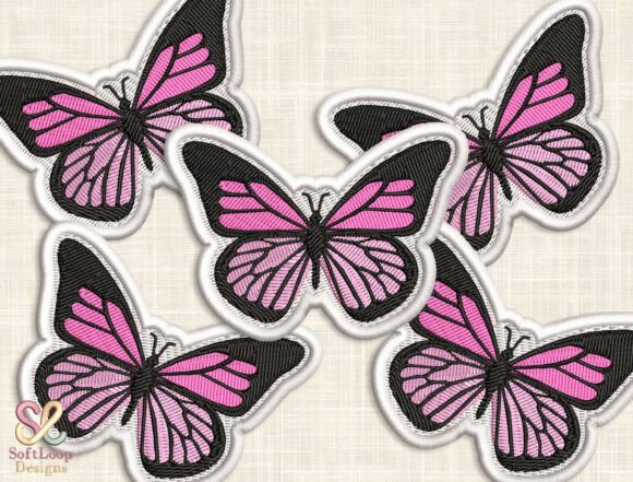 Pink Butterfly Patch Embroidery Design Review
